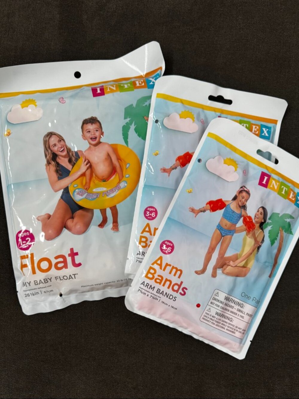 Intex Pool Bundle – Baby Float + 2 Kids Arm Bands – New